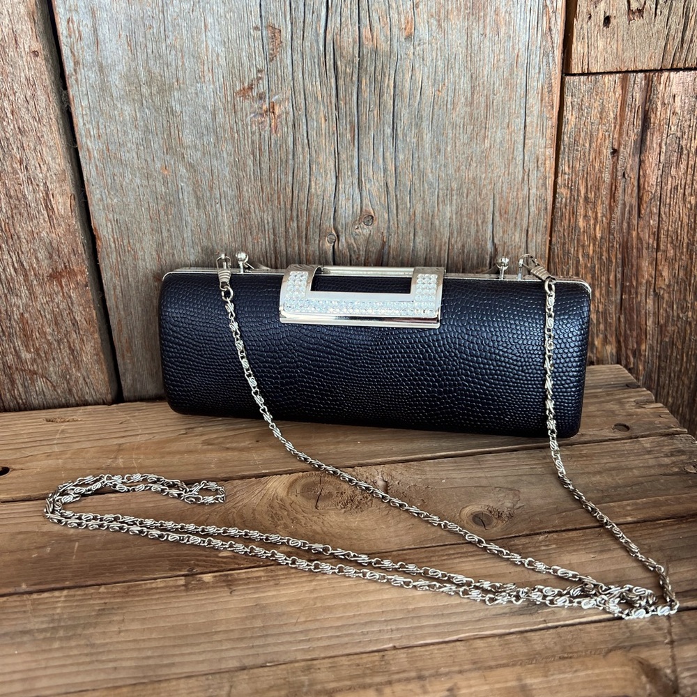 Black Purse with Swarovski Crystals